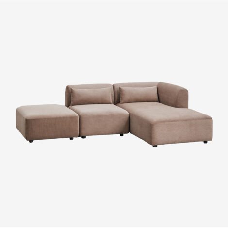 Canapé modulable 2 pièces méridienne droite avec pouf Fogler SKLUM (1/5)