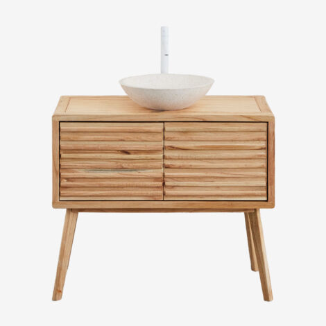 Ensemble meuble de salle de bain 90x45 cm en bois Deleyna SKLUM (1/5)