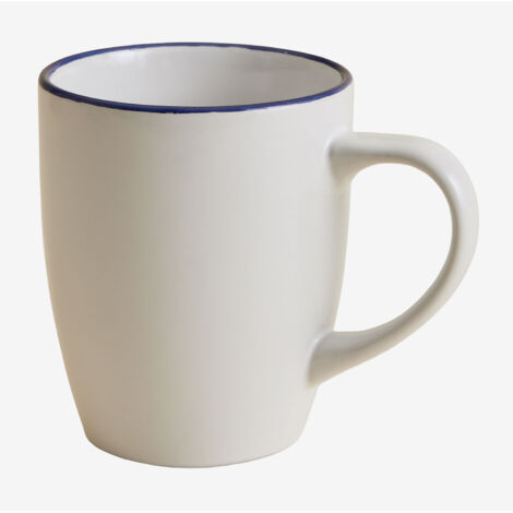 Pack de 2 tasses à café 34 cl en grès Ronilena SKLUM Blanc Gardenia - Bleu Ken