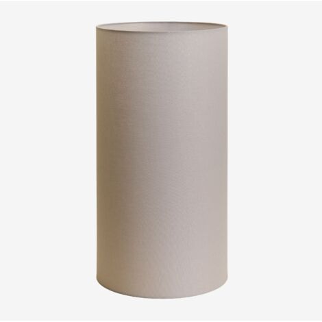 Sklum – Abat-jour en tissu gris taupe clair Ø30 cm – Hauteur 60 cm – Structure en fer pour résistance – Éclairage chaleureux et moderne