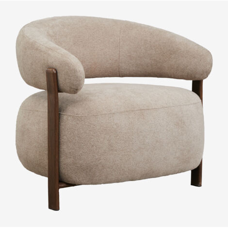 Pack de 2 fauteuils en tissu chenille et fer Jolie SKLUM Marron Bois Foncé