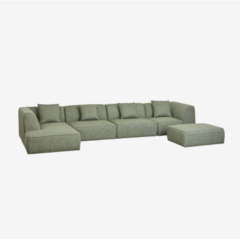 Canapé modulable Fogler 4 pièces avec méridienne droite et double Canapé modulable Fogler 4 pièces avec méridienne droite et double