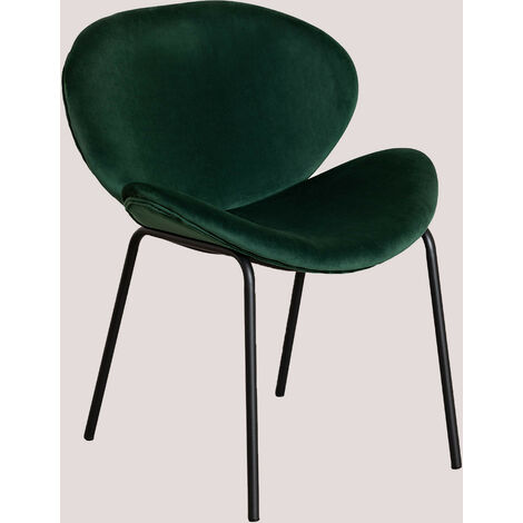 Salle à manger chaise velours retro design salon chaise orange vert bleu gris 