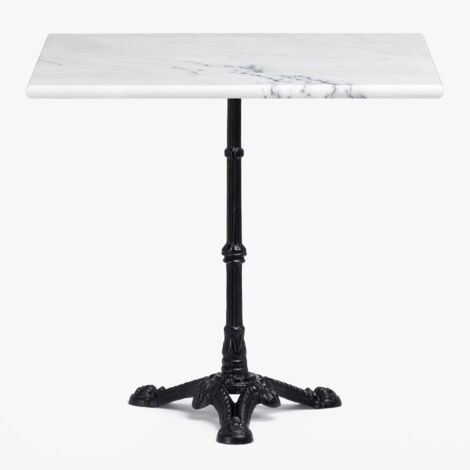 Sklum – Table de bar en marbre Roma – Base en fer vintage – Dimensions 72x60x60cm – Pour intérieur et extérieur – Finition personnalisable