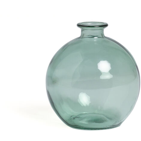Sklum – Vase en verre recyclé 17cm x 16cm – Forme vintage – Impact environnemental réduit – Pour intérieur lumineux et sophistiqué