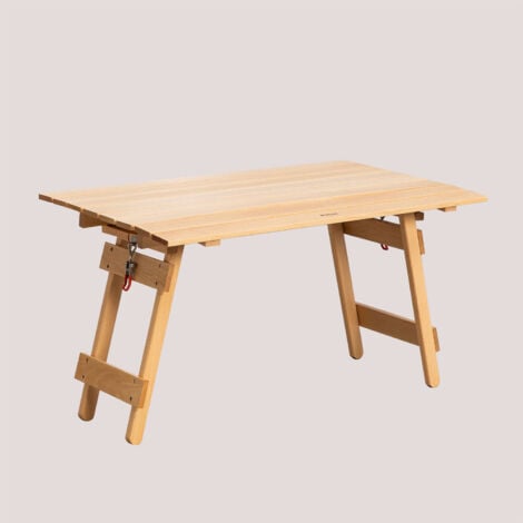 Table de Camping Rectangulaire Pliable et Réglable en MDF et Aluminium  (90x60 cm) Maule - SKLUM