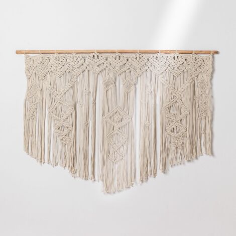Tête de lit pour lit 90 cm et 150 cm en macramé Dalies SKLUM  &x2194&xFE0E 150 cm