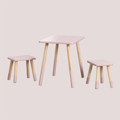 Tabouret 4 pieds en bois blanc pour enfant Flexa