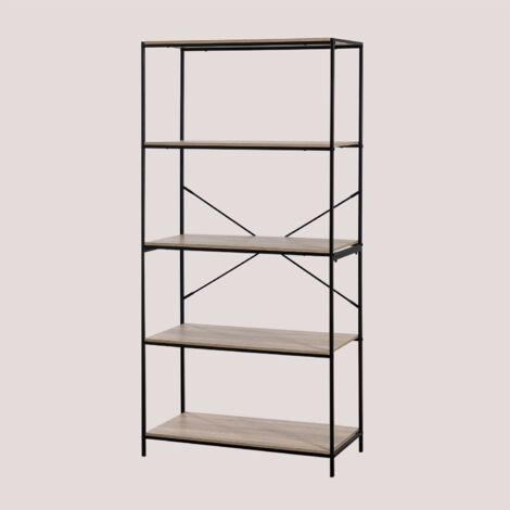 Étagère en bois et métal Baxter SKLUM Noir - Bois naturel (1/5)