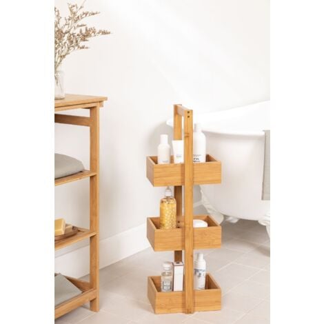 Étagère de salle de bain en bambou Kayla Design SKLUM