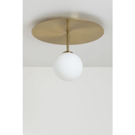 Plafonnier en fer avec boule de cristal Uvol SKLUM          Doré