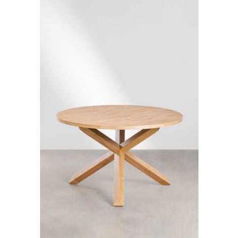 Table à manger ronde Ø120 cm en MDF et bois Mieren SKLUM