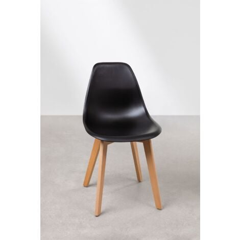 Chaise de salle à manger nordique Scand SKLUM Noir
