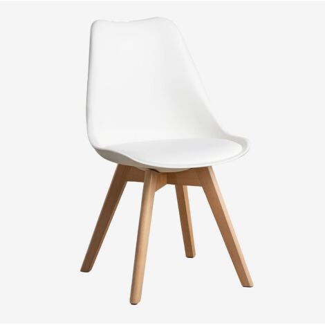 Pack de 2 chaises de salle à manger nordiques SKLUM Blanc (1/5)