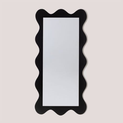 Miroir mural rectangulaire en MDF Mergan SKLUM Noir