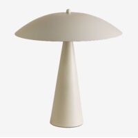 Sklum – Lampe de table en fer – Abat-jour beige – Hauteur 38 cm – Douille E14 – Pour intérieur élégant et moderne