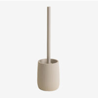 Sklum – Brosse WC en ABS finition caoutchoutée – Design moderne – Couleur beige crème – Dimensions 39 cm x 10,5 cm x 1 cm