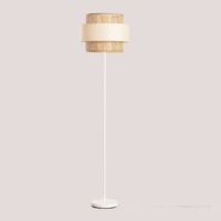 Lampadaire en Rotin Satu SKLUM Beige Lin