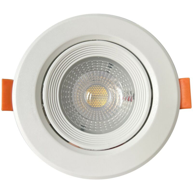 Spot LED Anti-Feu Encastrable 8W IP65 Rond Blanc - Température de couleur  variable - SILAMP
