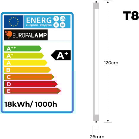 10 Tubes Neon LED 18W 120cm T8 Blanc Neutre 4500k Gamme Pro