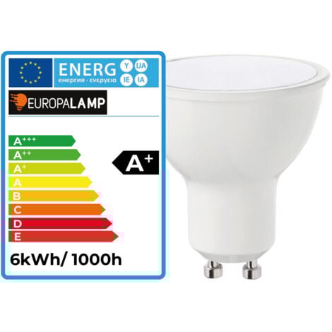 10 Spots encastrable orientable Alu Brossé avec GU10 6W Dimmable