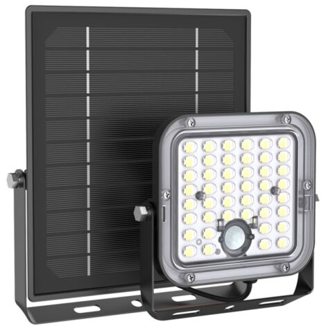 Europalamp – Projecteur solaire LED 10W – blanc chaud 6500K – 1400 lumens – détection 120° jusqu’à 10m – IP65 résistant aux intempéries