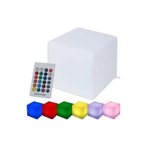 Cube 30x30cm Solaire, multicolore L.30xl.30cm