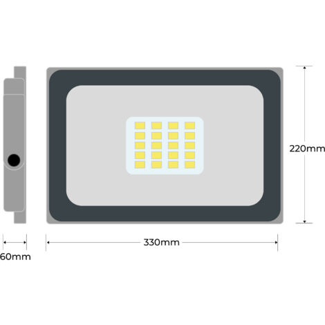 2 Projecteurs LED 100W Proline Blanc Froid 6500K Haute Luminosité