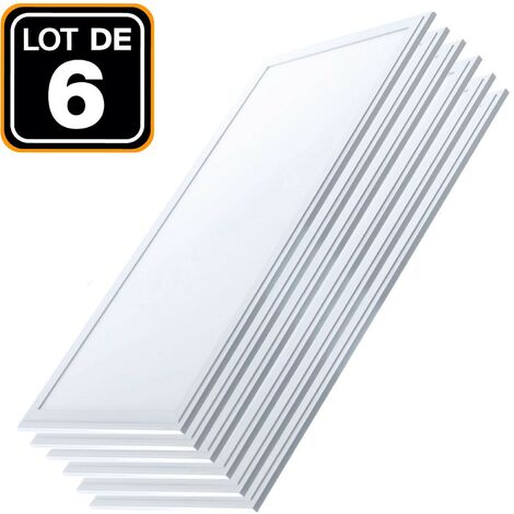 Lot 6 Dalles LED 40W 120x30 Blanc Foid 6000k