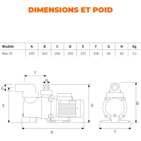 Pompe De Filtration Piscine Espa Mod Le Nox M