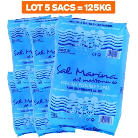 Sac de sel piscine 25kg pour traitement par électrolyseur