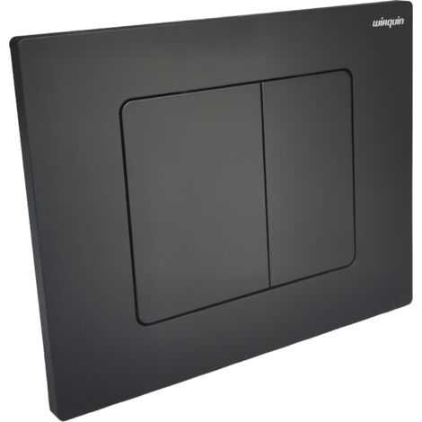 Coribi – Plaque de commande WC suspendu 3/6L – Finition ABS mat – Déclenchement frontal – Économie d'eau double volume – Installation rapide sans outils