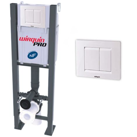 Wirquin – Bâti support WC autoportant compact – Dimensions H1063/1278 x L360 x P175/280 mm – Hauteur réglage cuvette 370 à 580 mm