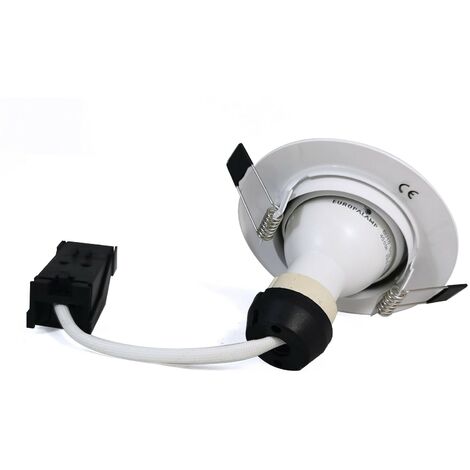 5 Spot encastrable orientable BLANC avec GU10 LED de 5W eqv. 40W Blanc Chaud 3000K