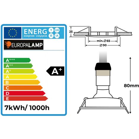 Spot LED 7W Culot GU10 - Effet Loupe - Dimmable - Blanc chaud