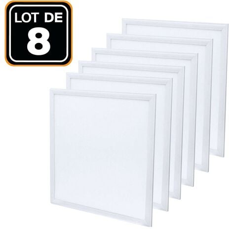 Lot de 10 Dalles LED 60x60 Ultra fines pour faux plafond 40W Eq 400W