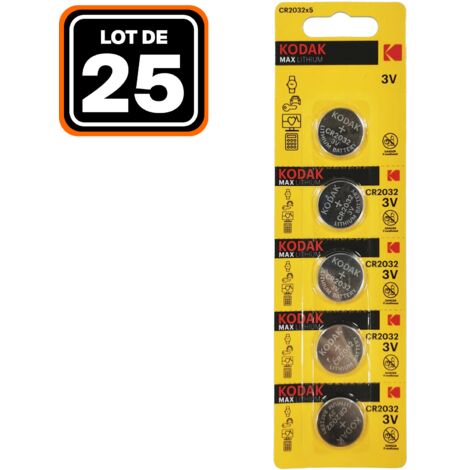 Pile bouton Lithium CR 2032 - Lot de 4 - Energizer 