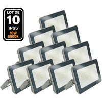 10 Projecteurs LED 10W ProLine 6500K Haute Luminosité