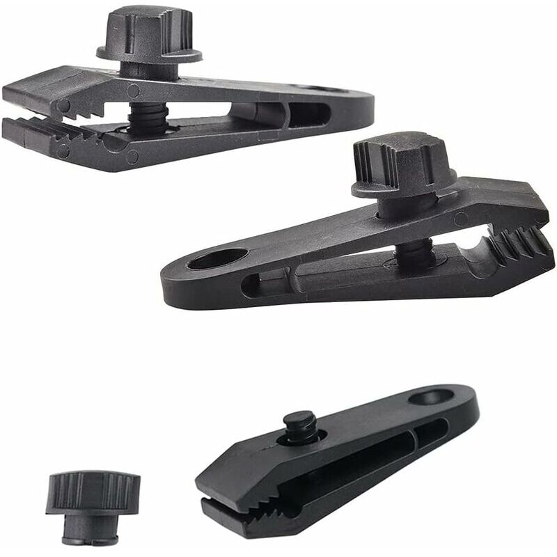 Clips Bâche Wadafen - 30 Pièces - Pinces, Cordon Élastique, Mousquetons - Pour Tentes, Camping