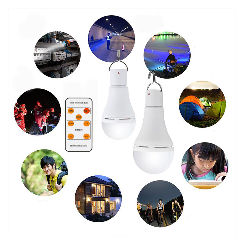TRAHOO-2 Pièces Ampoule Rechargeable Avec Telecommande, Ampoule LED