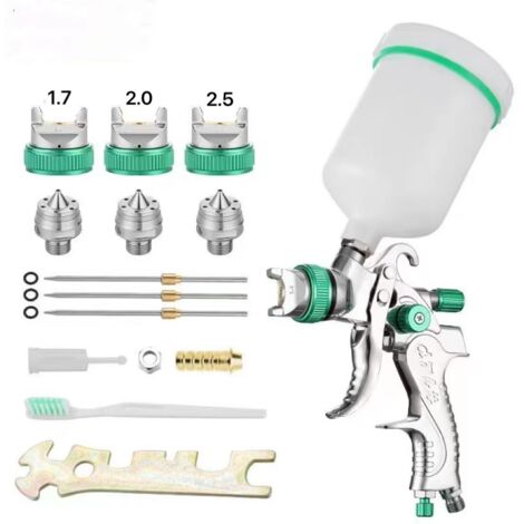EINFEBEN 2x Pistolet à Peinture HVLP Avec Godet à Liquide 600 Ml 1.4MM