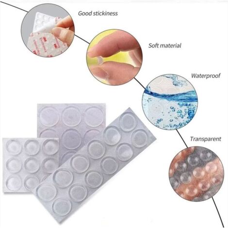 18 Pieds En Caoutchouc Transparents Autocollants - Tampons Carrés Pour Protection
