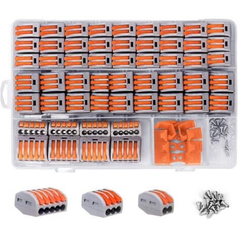 Electriques kits 120 PCS, Connecteurs électriques Compact Rapide Câbles ...