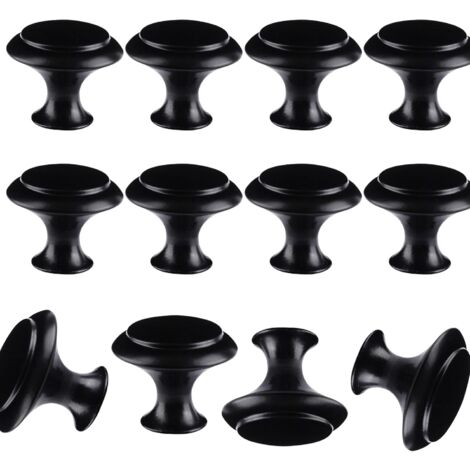 Lot De 12 Poignées Demi-rondes Avec Vis - En Métal - Style Rétro - Pour Tiroirs, Armoires