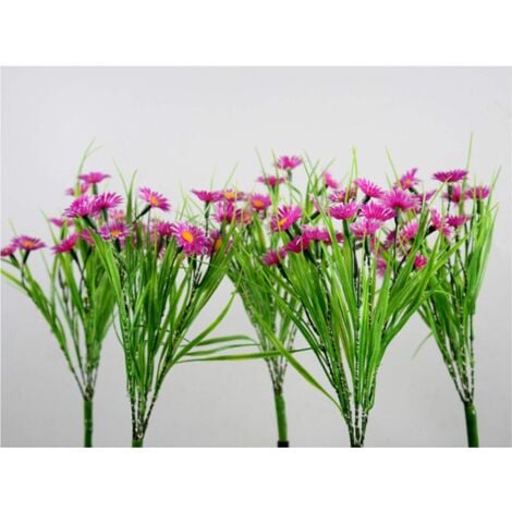 2 PC lampes solaires extérieures, lumières de fleurs solaires, lampe solaire de fleur de marguerite, lumière solaire de pelouse menée, parfait pour le jardin, cour, patio, violet-