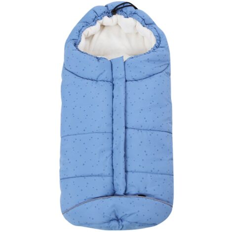 WIKEA Sac De Couchage 3 En 1 Pour Poussette Bébé - Étanche, Coupe-Vent, Détachable - Bleu