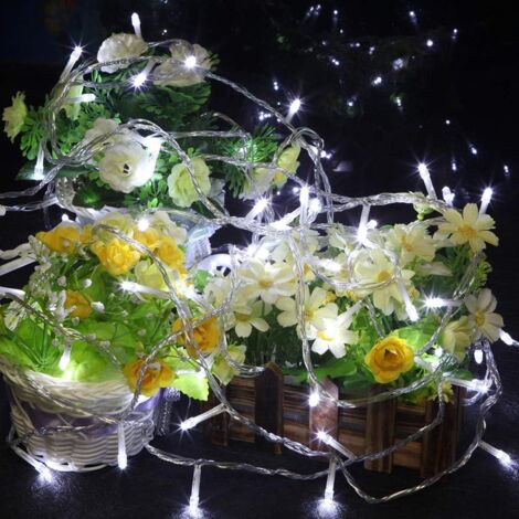 100M 600 LED Guirlandes Lumineuses Carnaval Mariage Extérieur Jardin Intérieur Éclairage, Guirlande LED Guirlande Lumineuse Guirlande Pour Arbre De Noël Décoration Gazebo Guirlande, Blanc Froid-