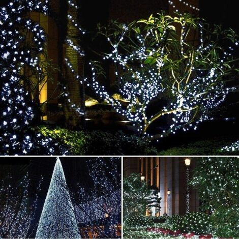 100M 600 LED Guirlandes Lumineuses Carnaval Mariage Extérieur Jardin Intérieur Éclairage, Guirlande LED Guirlande Lumineuse Guirlande Pour Arbre De Noël Décoration Gazebo Guirlande, Blanc Froid-