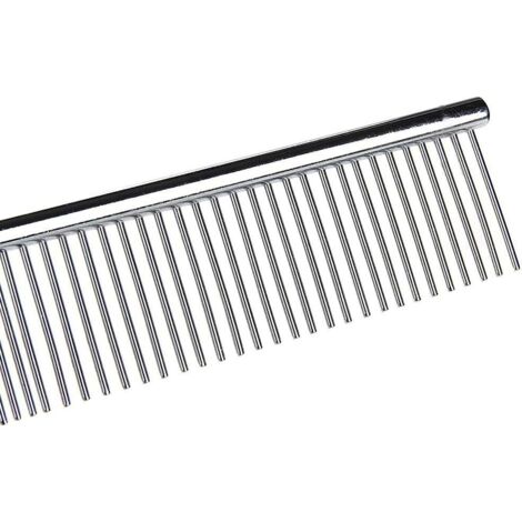 Peigne de Toilettage, Peigne pour Chien en Acier Inoxydable, Peigne pour Animaux Domestiques pour Chiens à Poils Longs Barber Outils de Toilettage-