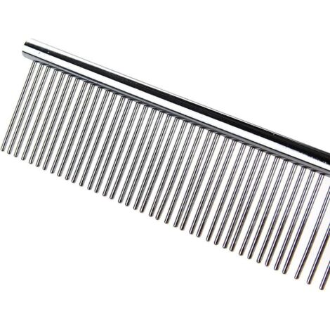 Peigne de Toilettage, Peigne pour Chien en Acier Inoxydable, Peigne pour Animaux Domestiques pour Chiens à Poils Longs Barber Outils de Toilettage-